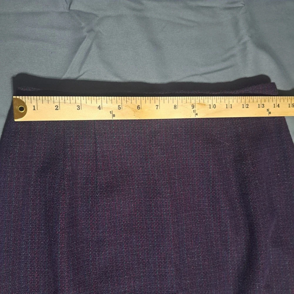 VTG Private Concepts Wool Blend Pencil Skirt Purple‎ Textured Size 12 82808